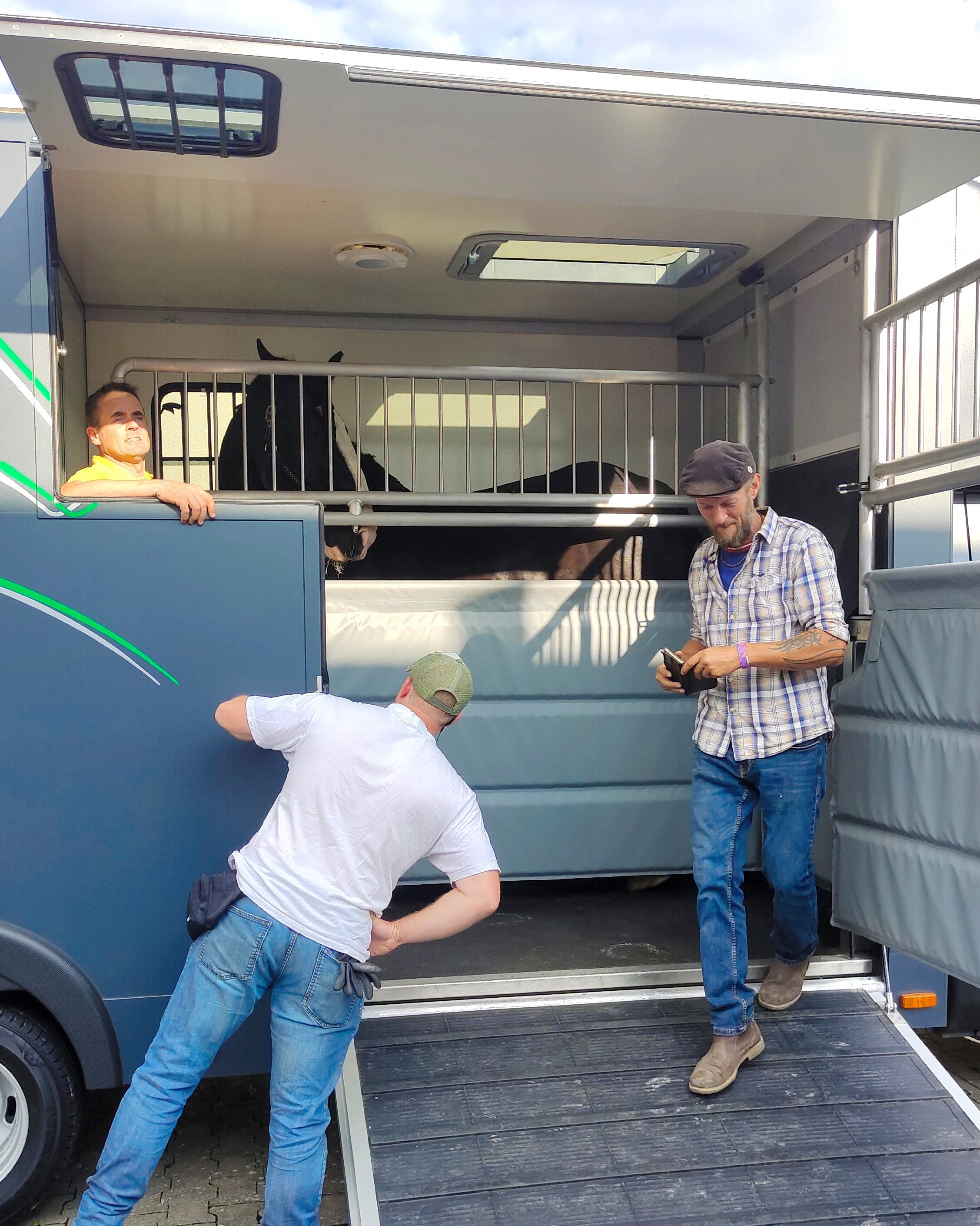 Oscar durfte einen Transporter auf Shire tauglichkeit testen